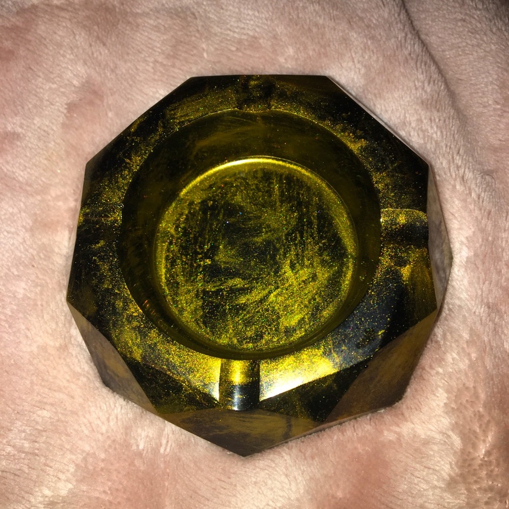 Golden Black Ashtray